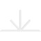 Ekena Millwork Saratoga Architectural Grade PVC Gable Bracket, 96"W x 52"H x 2"D x 4"F, 13/12 Pitch GBP096X52X0204SAR00 - alternate 4